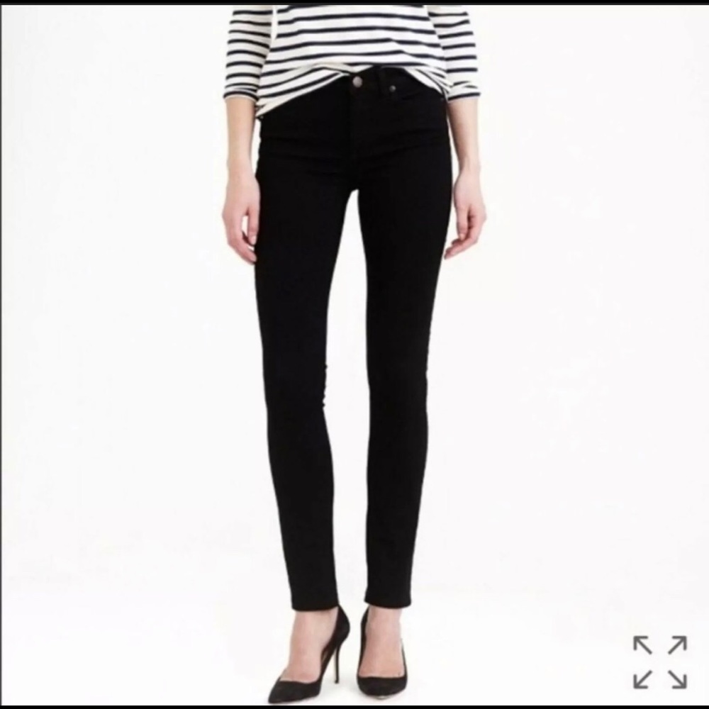 JCrew Reid black high rise skinny jeans Sz 26